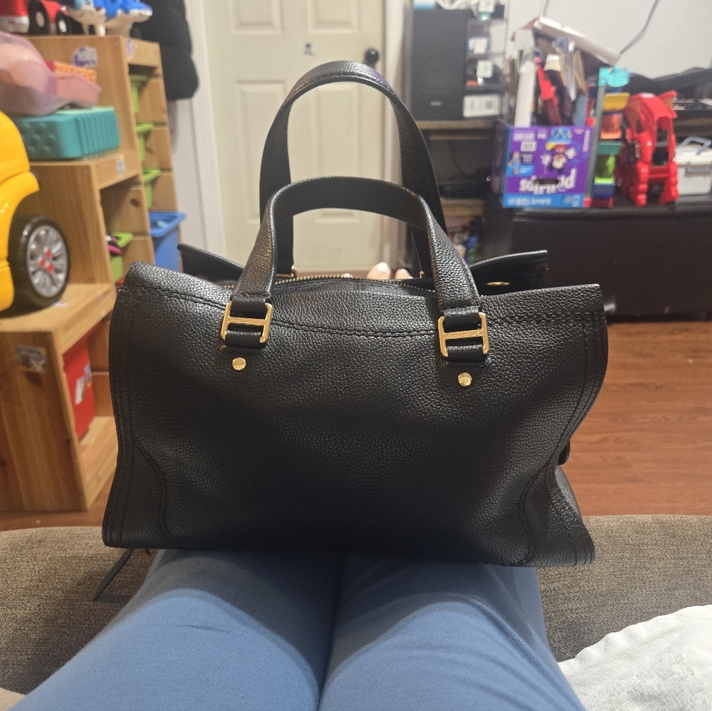 Marc Jacobs Black Leather Satchel with Gold Hardware - Picture 6 of 6